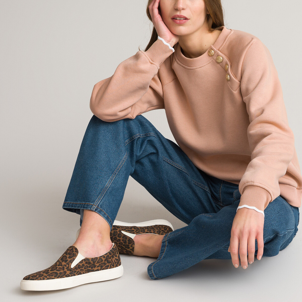 COLEÇÃO LA REDOUTE<br>Tênis slip-on com estampa de leopardo