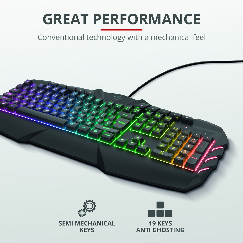 Trust GXT 881 Odyss Halbmechanische Tastatur