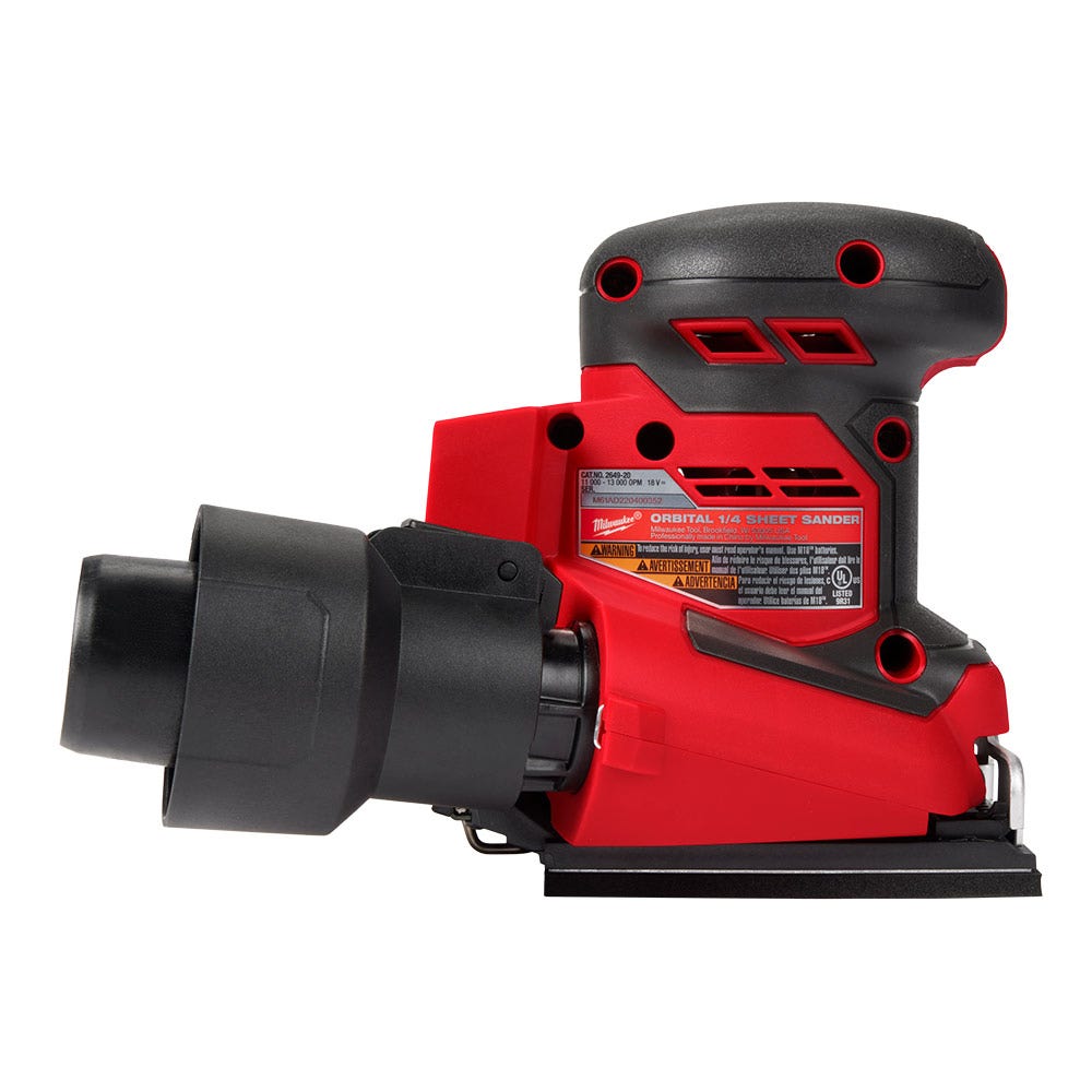 MILWAUKEE 18V 1/4 Sheet Sander Skin M18BQSS0