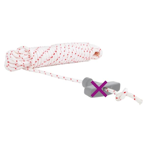 vidaXL Startsnoren hvit og rød Ø6 mm 10 m nylon