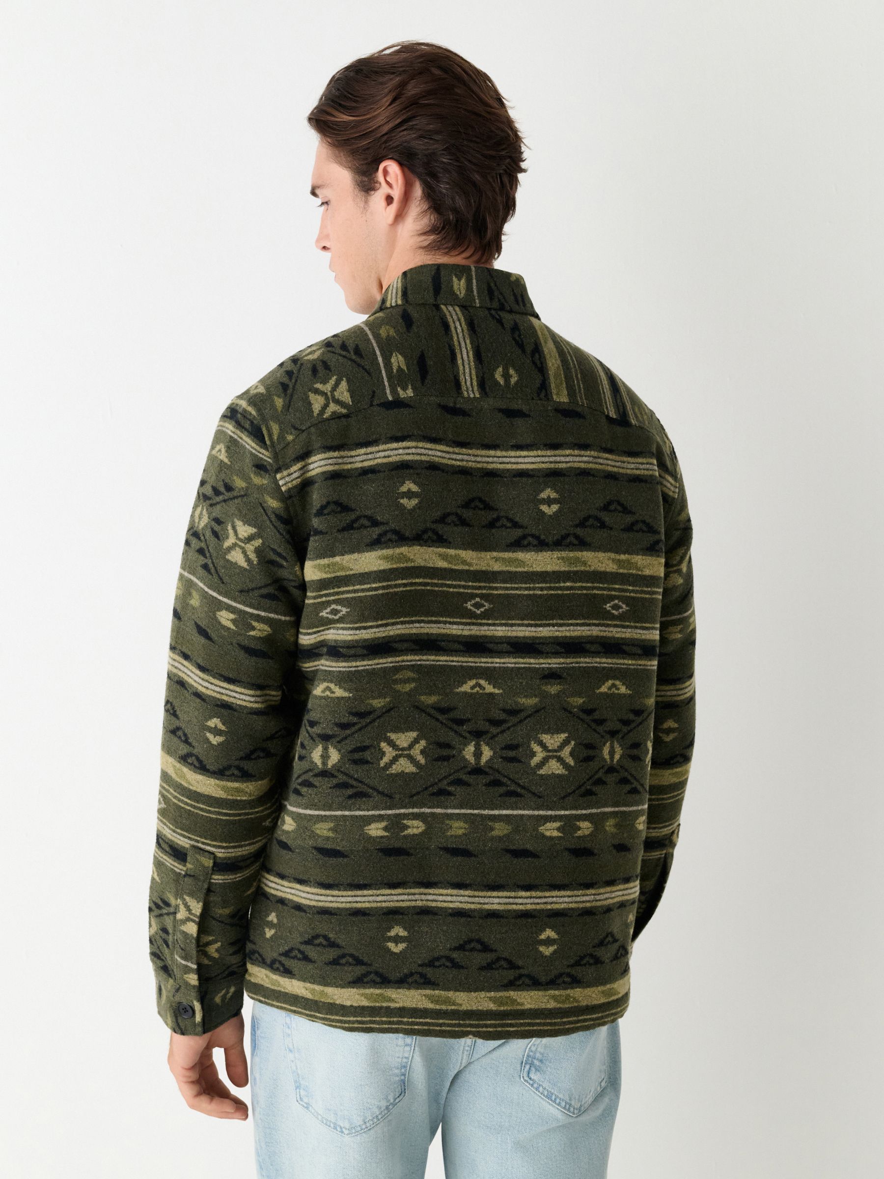Groen - Navajo Style Borg Lined Shacket