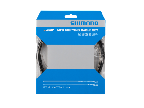 Shimano MTB Bagskifter Gearkabelsæt, Black