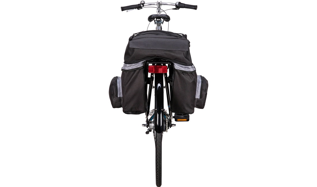 Cykeltaske 3 delt sort/grå