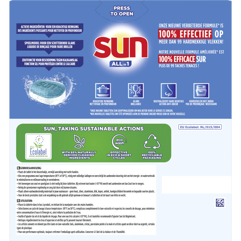 Sun All-in-one citroen vaatwastabletten