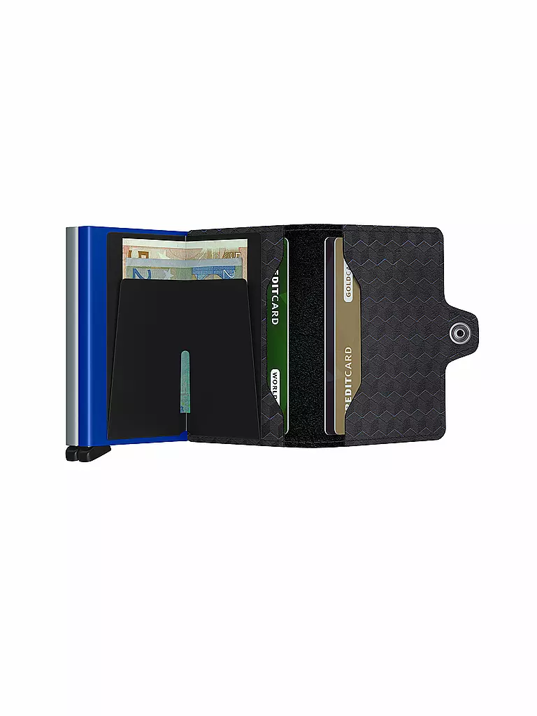 SECRID Geldbörse - Twinwallet Optical Twin Titanium Blue dunkelblau