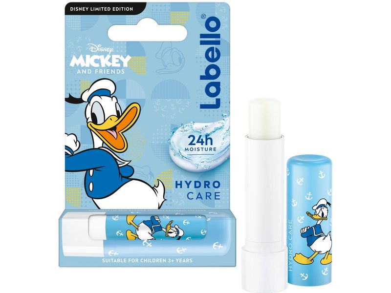 LABELLO Disney Donald Duck Hydro Care 4.8 g Lippenpflegestift spendet 24-Stunden-Pflege und Feuchtigkeit