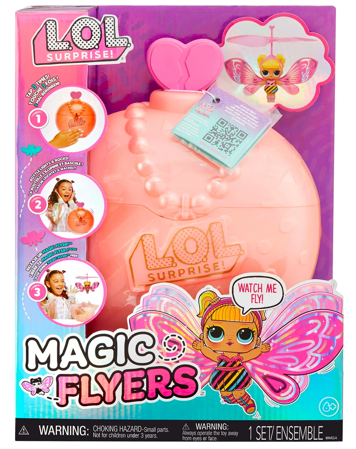 Puppe MAGIC WISHIES FLYING TOTS - PINK WINGS