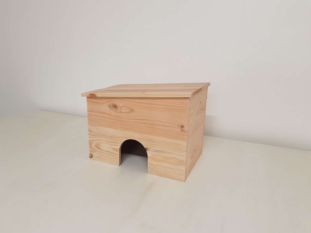 Maison clotilde pour lapin nain ou cochon d'inde en douglas 40x28x29 cm