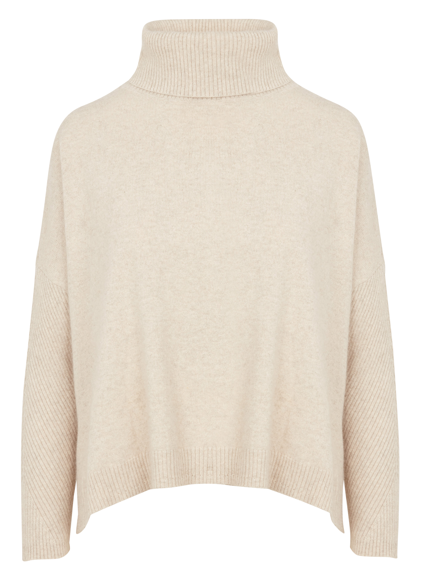 SCRIBE - Col roulé en laine mélangée| Beige