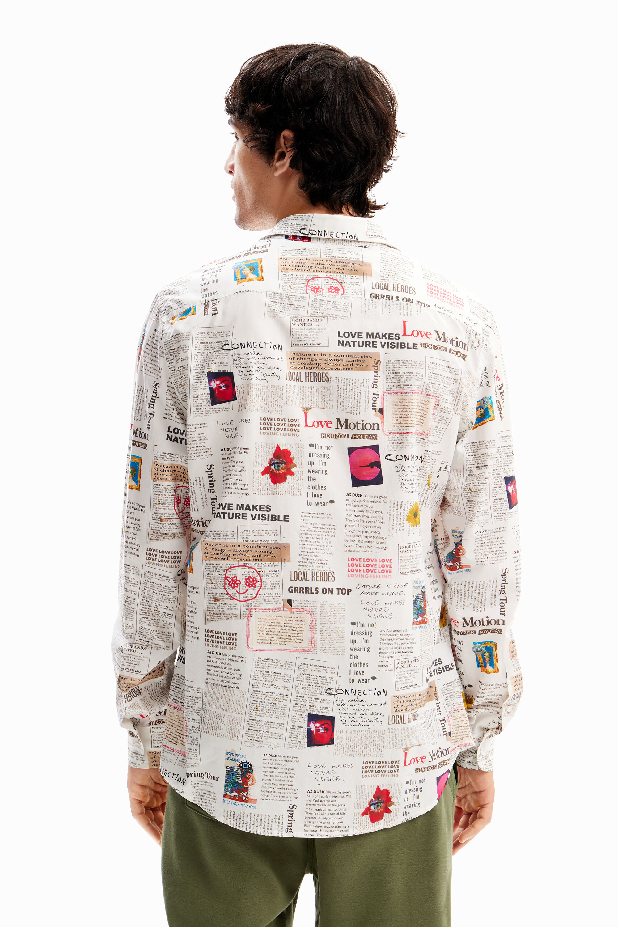 Camisa de manga comprida, jornal