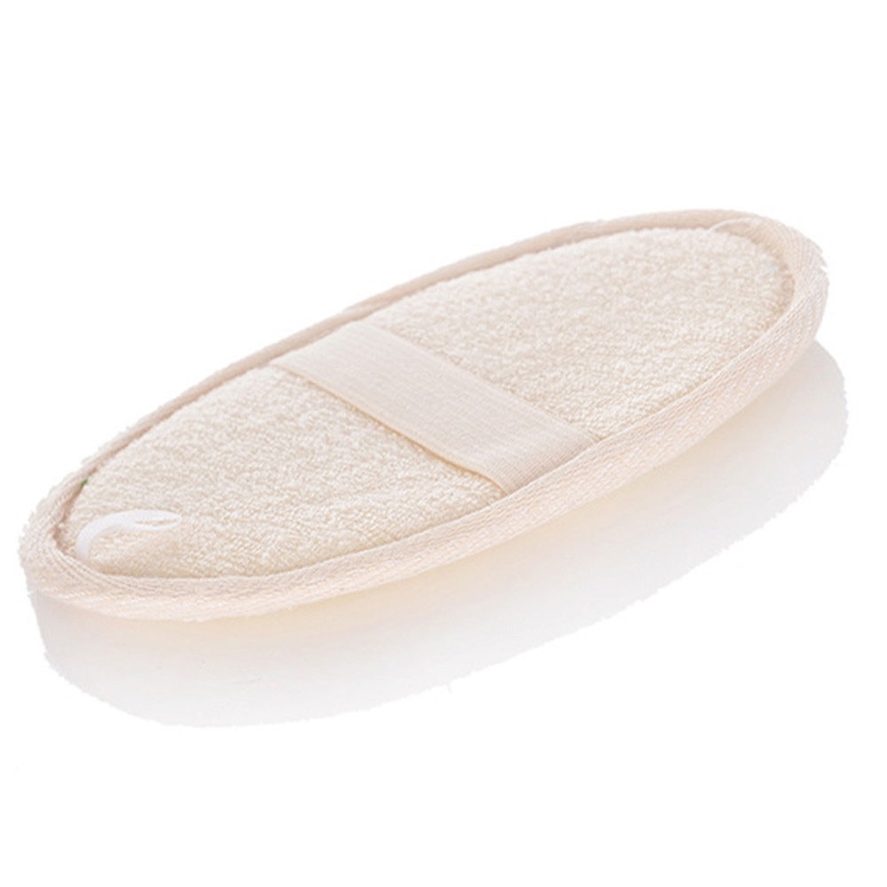 Natürlicher Luffaschwamm Peeling Duschschwamm Massage Badeschwamm mit Handschlaufe - Beige