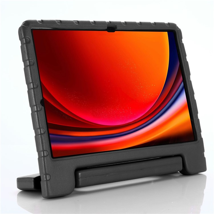 Samsung Galaxy Tab S9 FE  Plus / S9  Plus Stossfeste Kinder Schaumstoff Schutz Hülle   Griff   Standfunktion - Schwarz