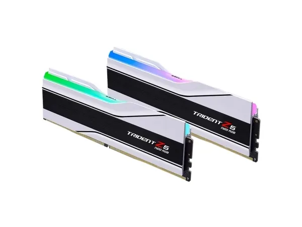 G.Skill Trident Z5 Neo RGB - DDR5 - sæt - 48 GB: 2 x 24 GB - DIMM 288-PIN - 6400 MHz / PC5-51200 - CL32 - 1.35 V - ikke bufferet - on-die ECC - hvid