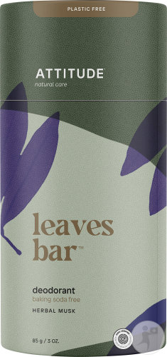 Attitude Leaves Bar Déodorant Musc Herbal 85g