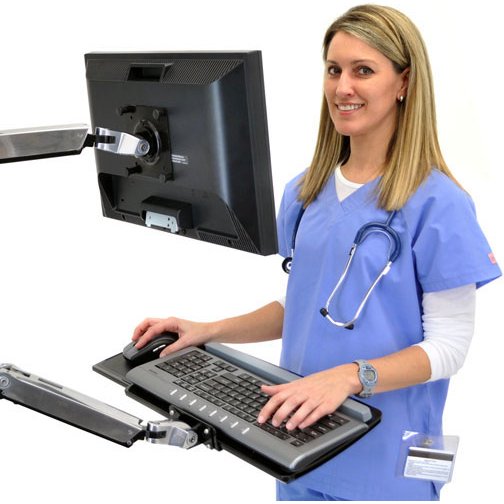 Ergotron LX Wall Mount Keyboard Arm Argent