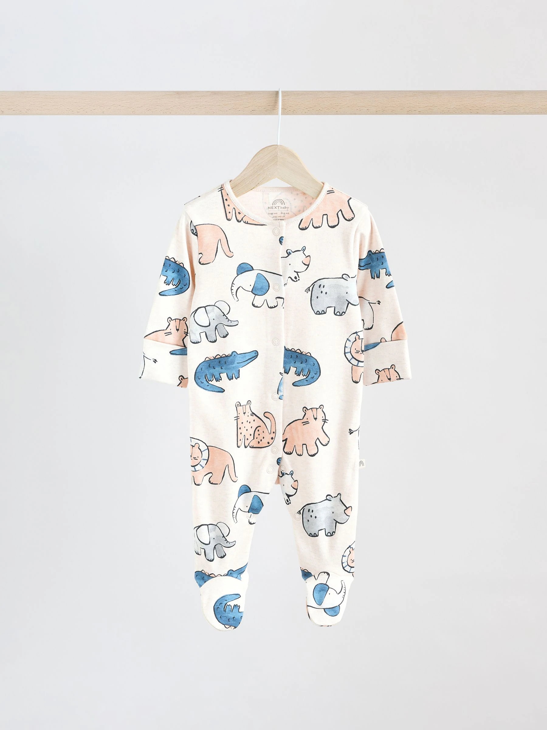 Bruin/blauw - Verpakking van 3 babypyjama's (0 mnd-3 jr)
