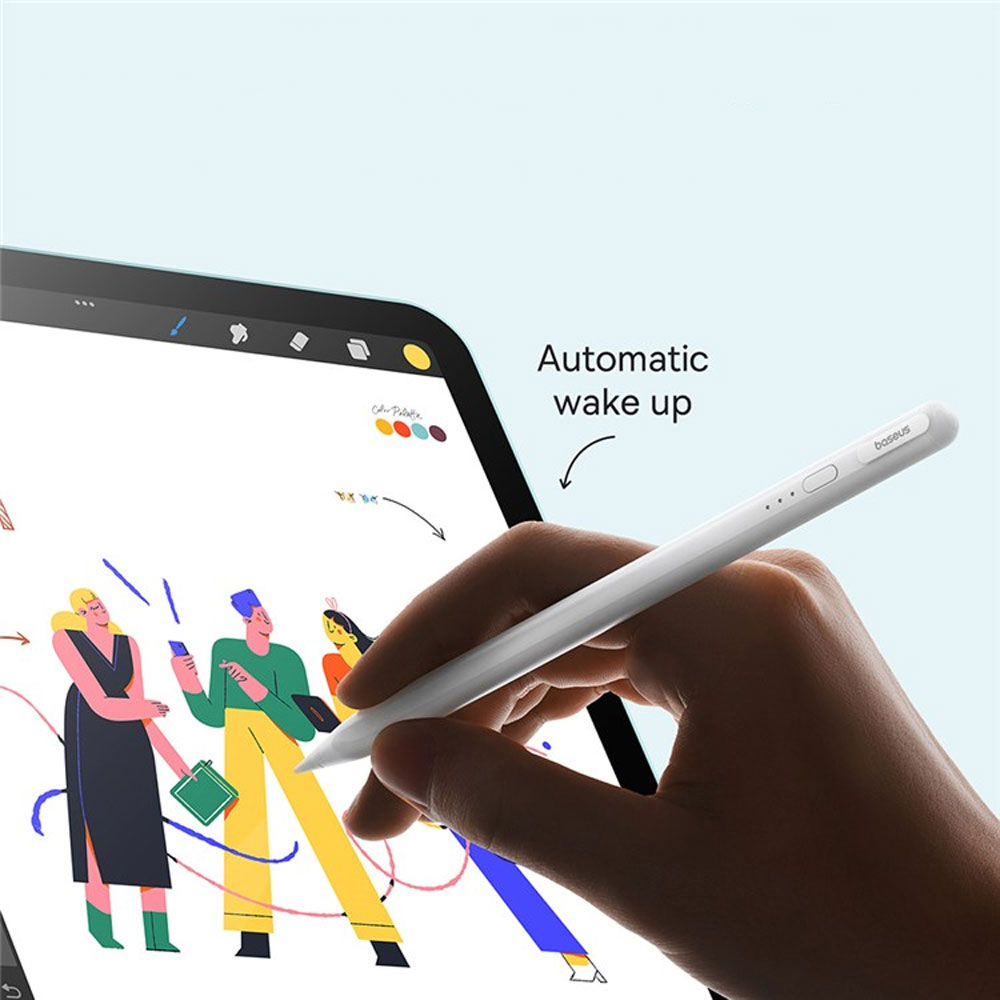 Smooth Writing 3 Kapazitiver Touch Pen Stylus Pencil (Active Version) mit Handballenerkennung für Apple iPads - Weiss