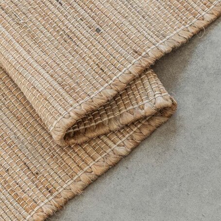 Jute Wol Katoen Vloerkleed  - Naturel