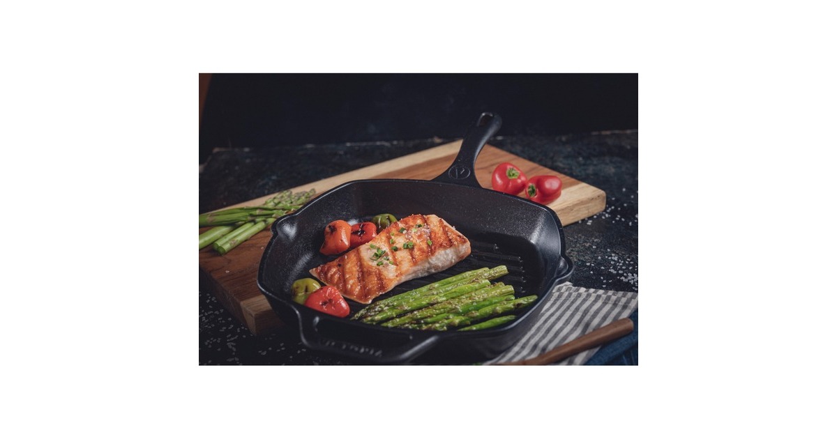 VictoriaSquare Grillpan 25 cm, Seasoned bak-/braadpan  (Zwart, Color packaging)