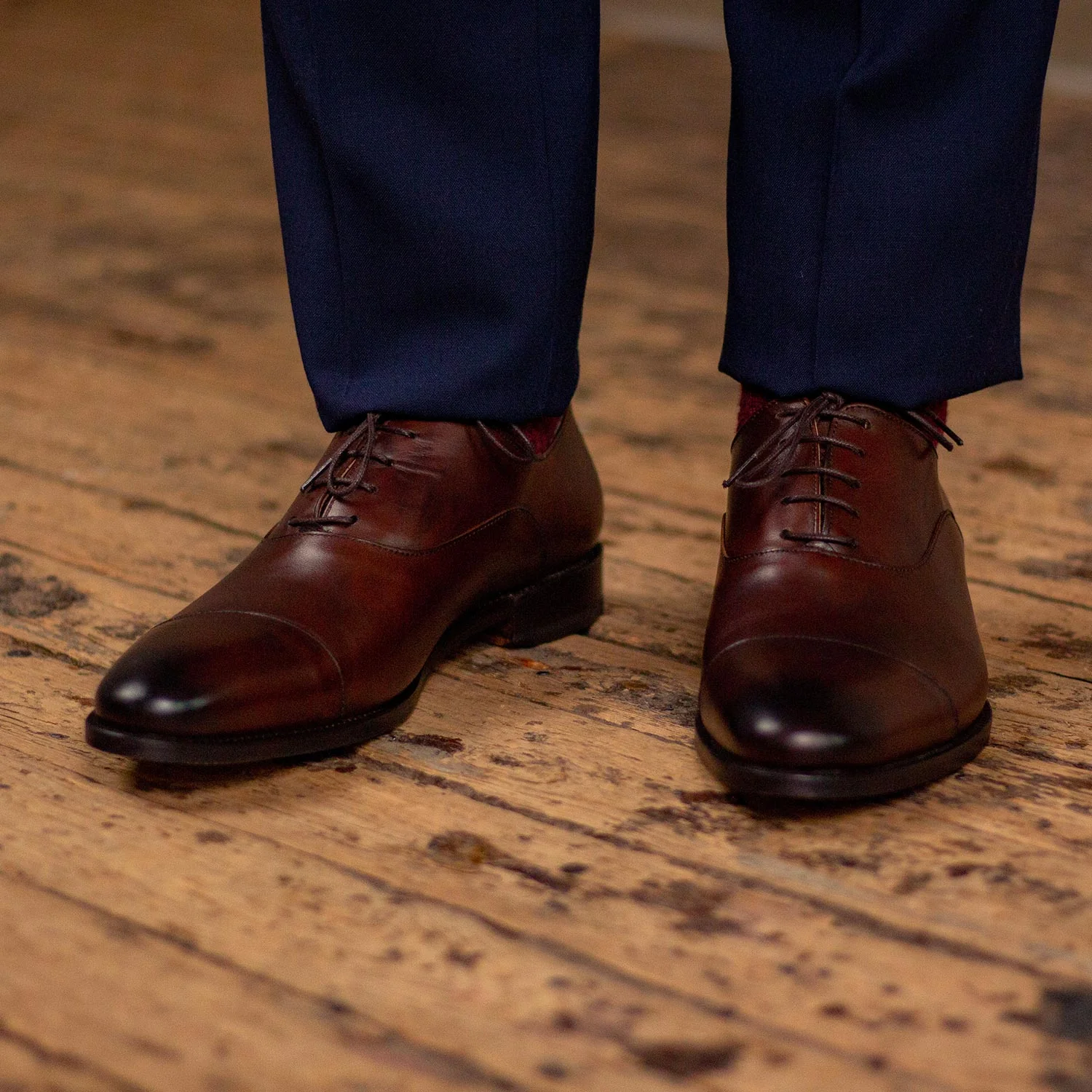 Sanders-Richelieu en cuir brown