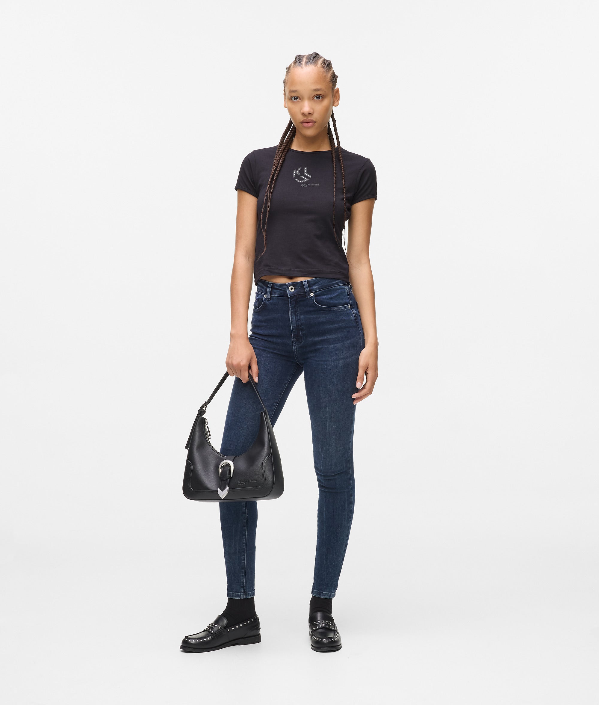 High-rise skinny jeans