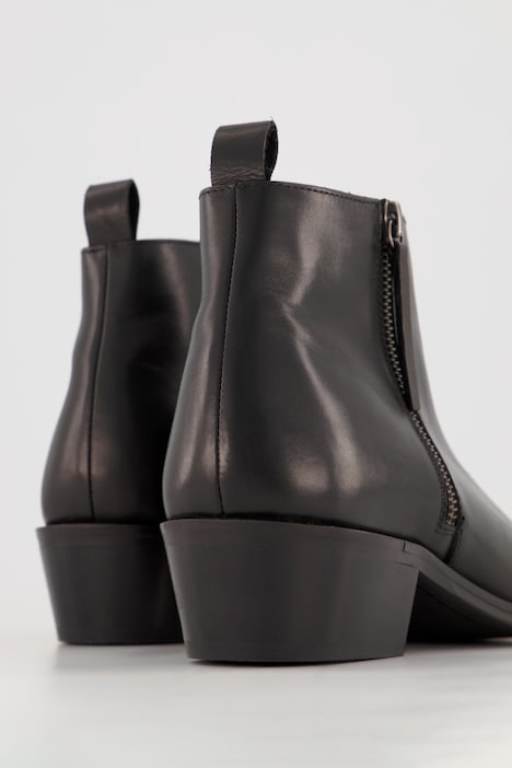 Leder-Stiefelette, Ankle höhe, stitching
