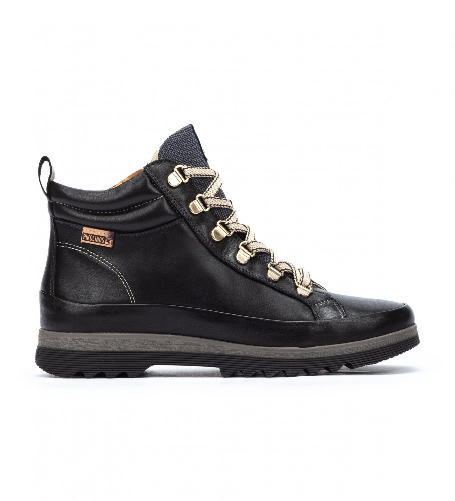 Botas de tornozelo Pikolinos Vigo em couro preto