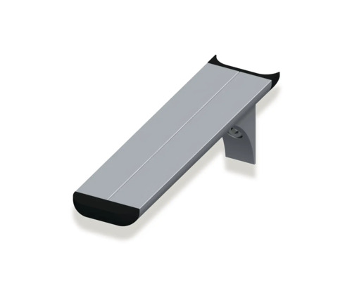 Alfer coaxis® plankdrager, D 200 x H 51 mm, blank aluminium