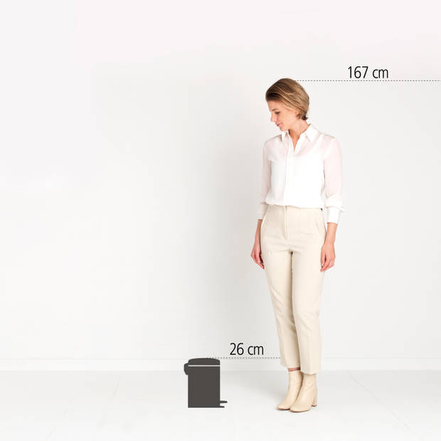 Brabantia NewIcon pedaalemmer 3 liter met kunststof binnenemmer - Soft Beige