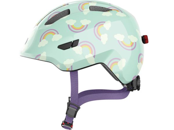 Abus Smiley 3.0 Led Cykelhjelm, Blue Rainbow
