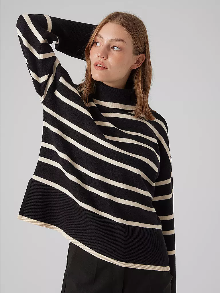 VERO MODA Rollkragenpullover VMSABA schwarz