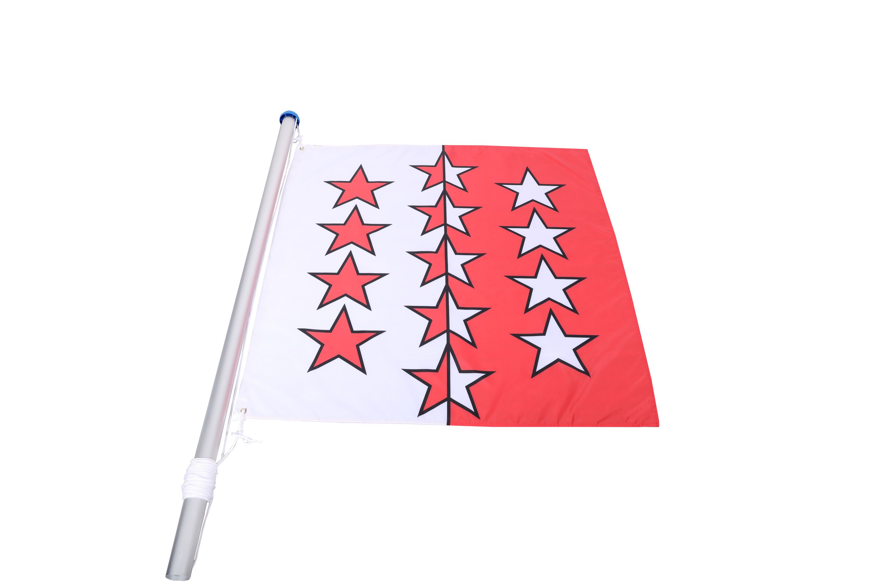 Kantonsflagge Wallis 120 x 120 cm