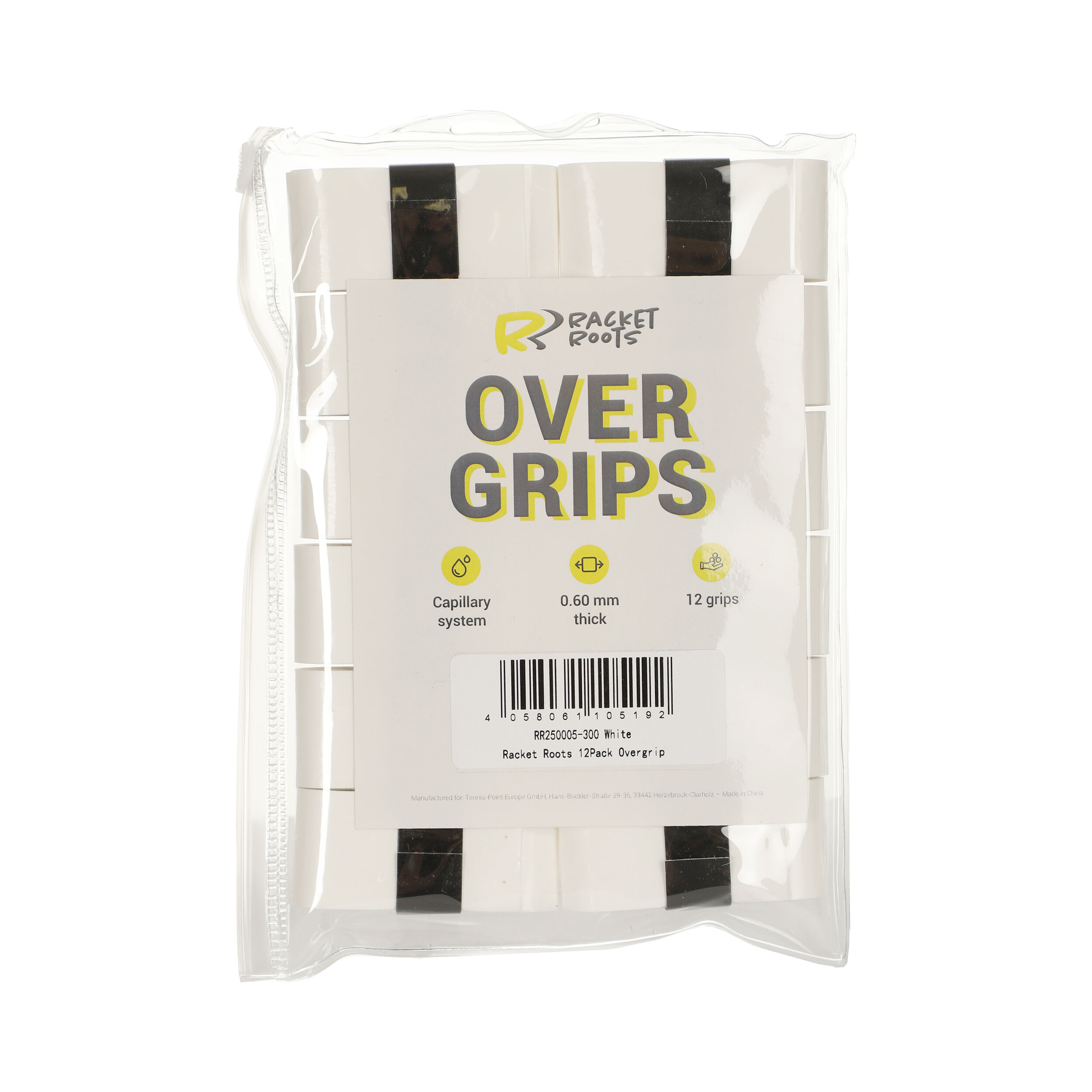 Racket Roots RR Grip Pack De 12 - Blanc