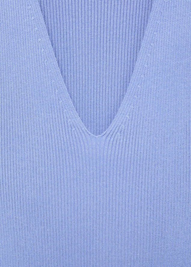 MANGO Knit strapless dress Lt-pastel blue