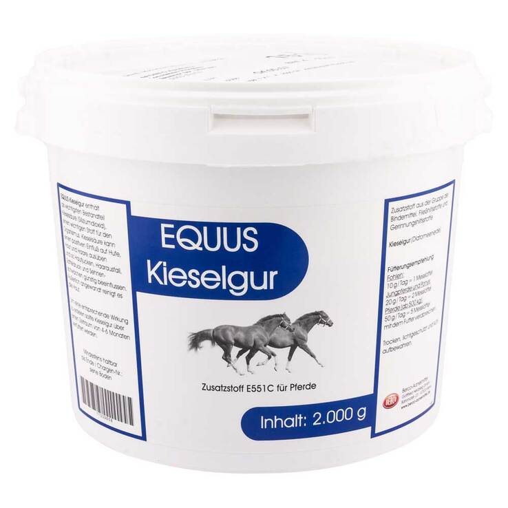 Kieselgur Equus Pulver für Pferde, 2000 g