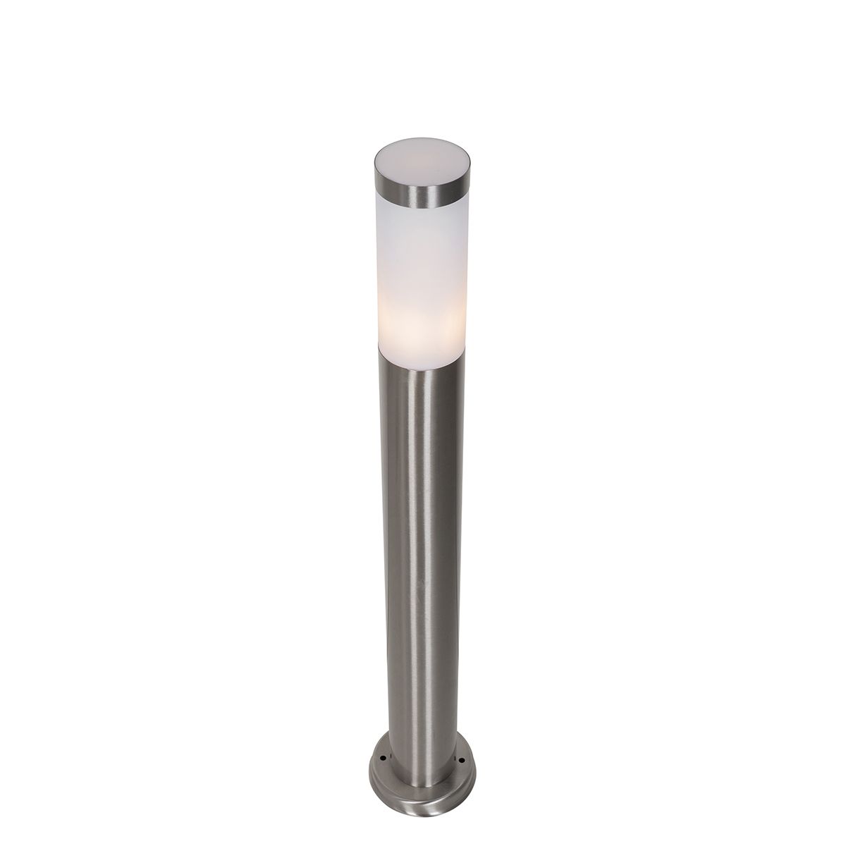 Moderne buitenlamp paal staal met opaal 80 cm IP44 - Rox