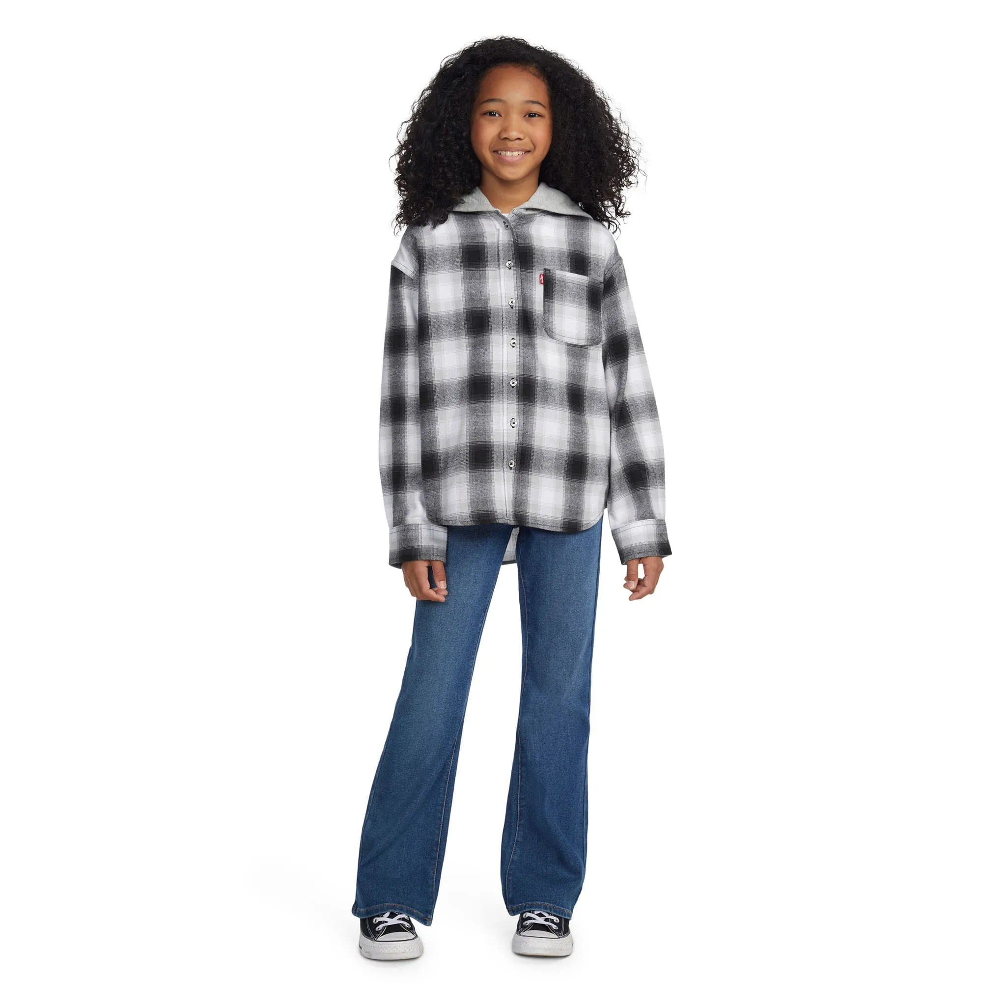 Levi's Chemise Carreaux Capuche 7-16ans