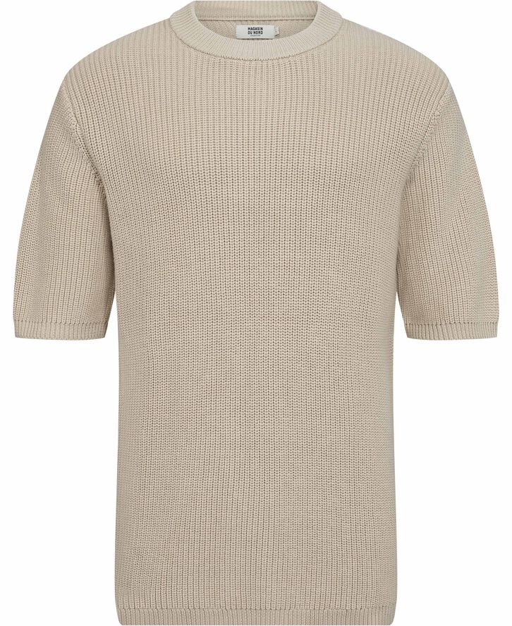 Magasin du Nord Collection Nylan fishermans knit t-shirt - Organic GOTS Rainy day