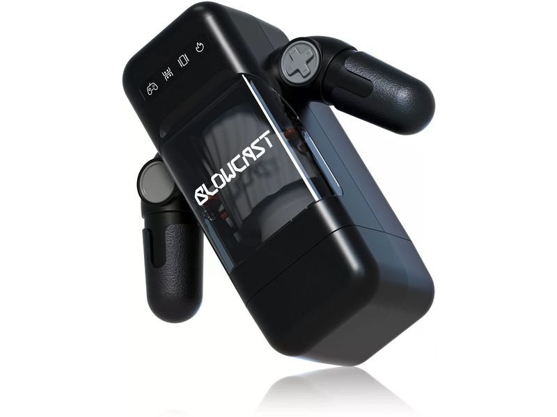 Blowcast Masturbator Blowbot Schwarz Vibrierendes und wärmendes Sextoy für den Mann