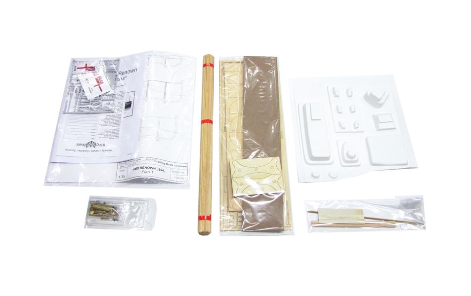 Bausatz Dampfschiff H.M.S. Renown, 450 mm 1:35<br>Royal Navy Dampfschiff Modellbausatz
