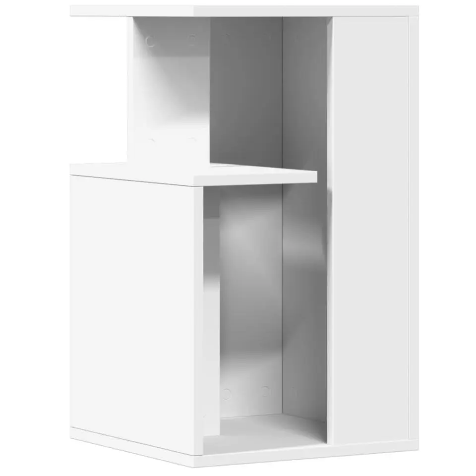 vidaXL Bijzettafel - Modern - Wit - Bewerkt hout - 35x35x60 cm