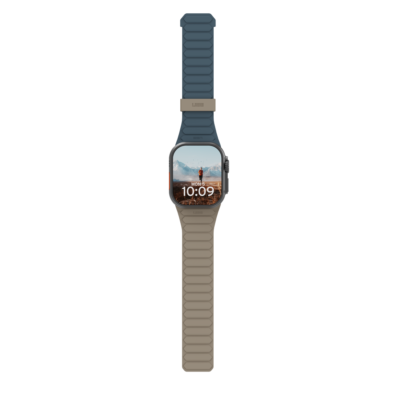 Apple Watch (49/46/45/44 mm) Pathfinder Watch Strap Magnetisches Silikon Armband (194161118051) - Dune / Cloud