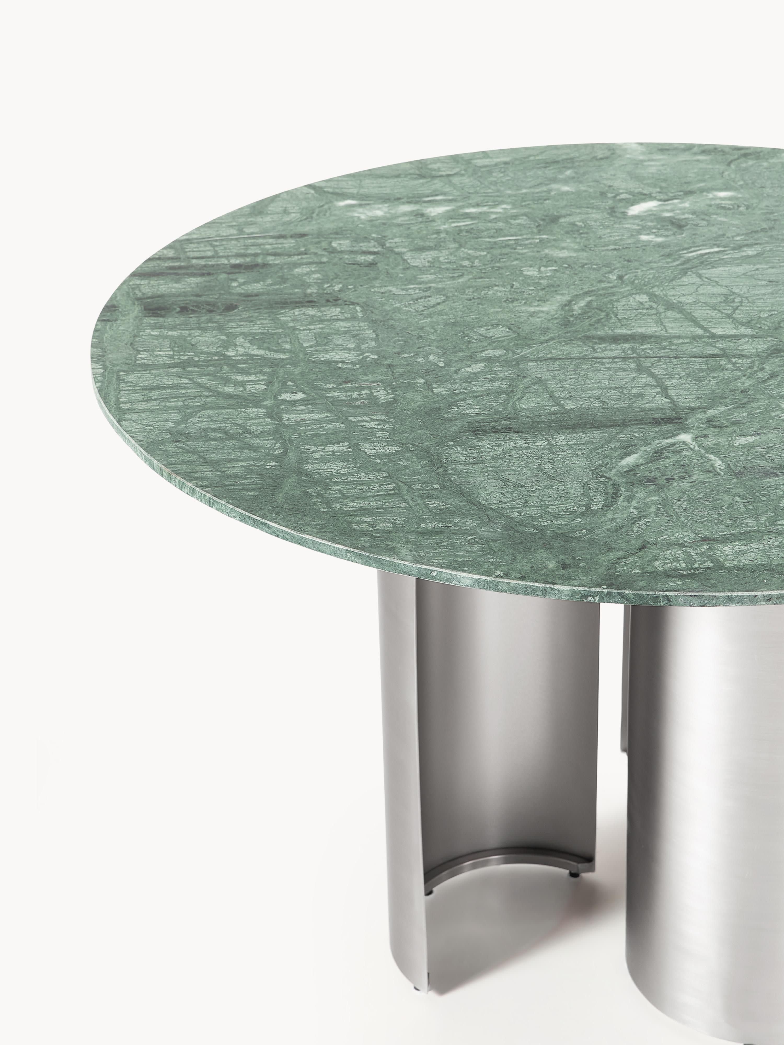 Ronde eettafel Noam met marmeren tafelblad, in verschillende formaten