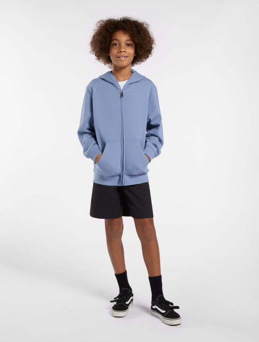 Dickies Youth Terry Full Zip Hoodie Country Blue