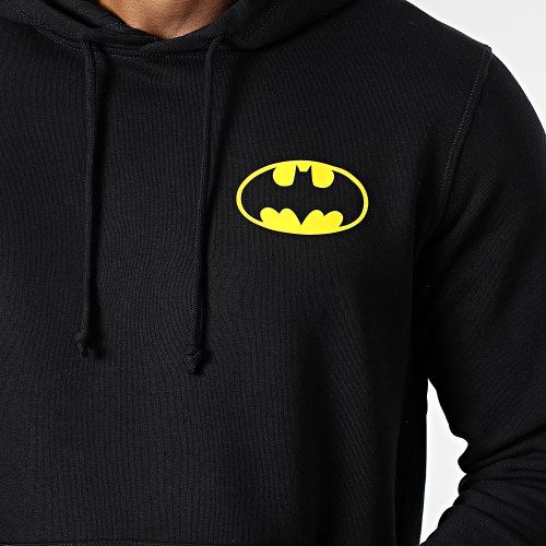 Sweat Capuche Classic Logo Back Noir Jaune