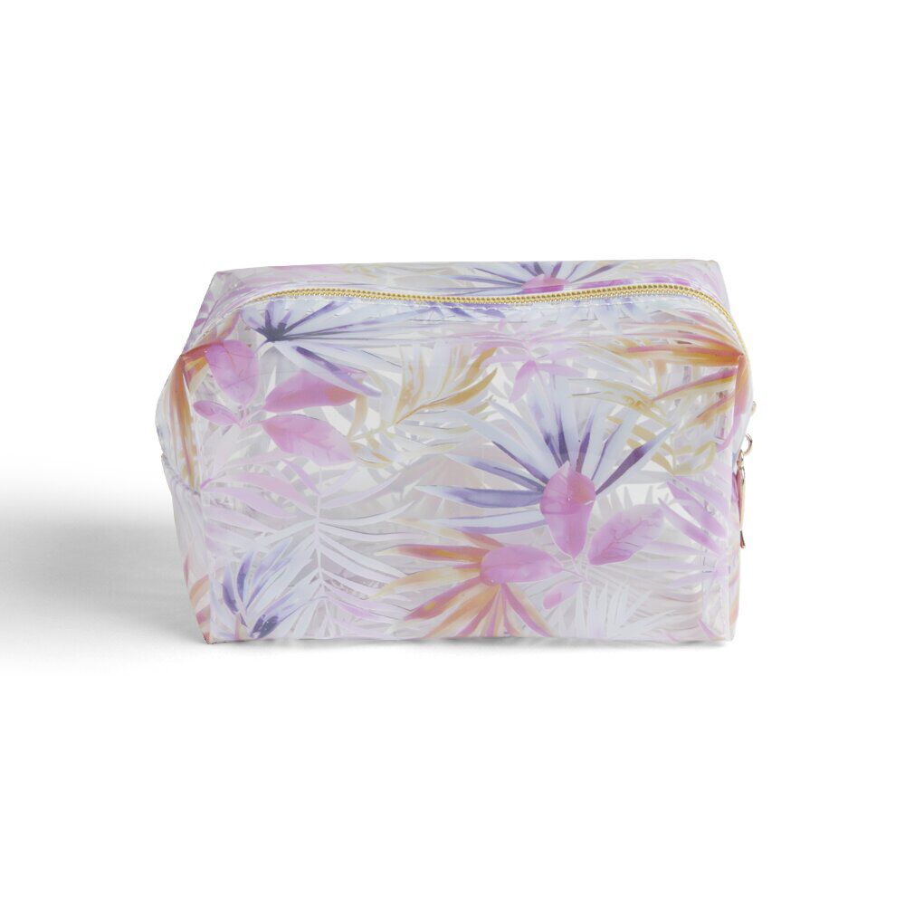 Trousse cosmétique transparente à motifs - 3 modèles