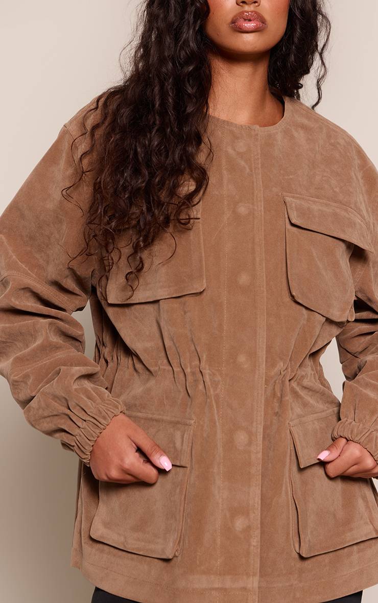 Champignon Veste Structurée En Synthétique Avec Poches Détaillées Et Taille Ajustable