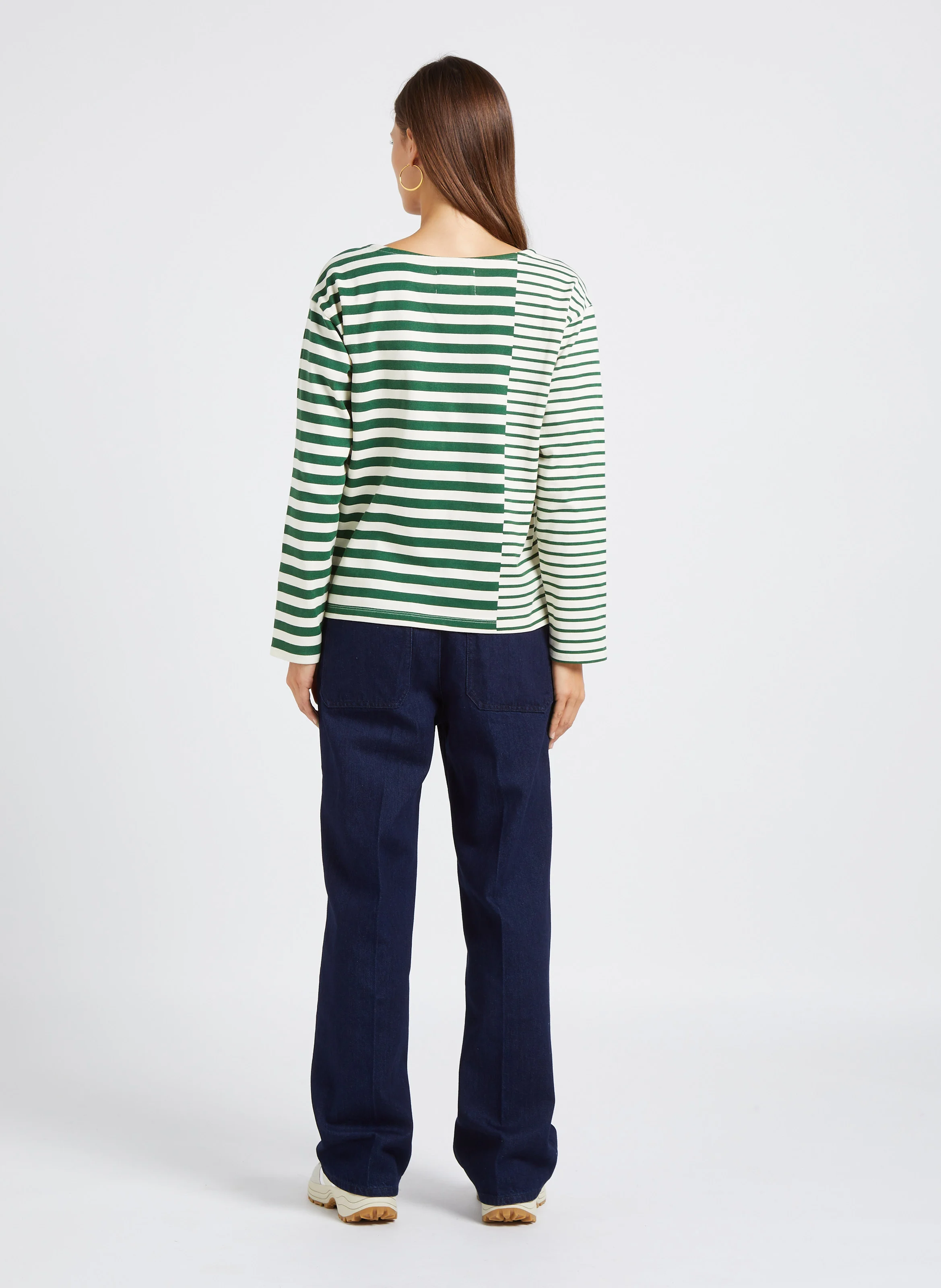 SWANN - Jean droit taille haute en coton | Bleu