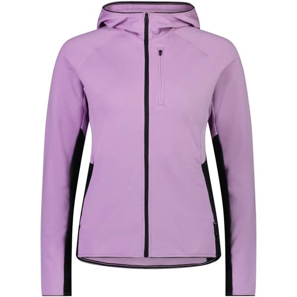 Veste polaire MONS ROYALE MONS ROYAL WMNS APPROACH MERINO GRIDLOCK HOOD ORCHID / BLACK