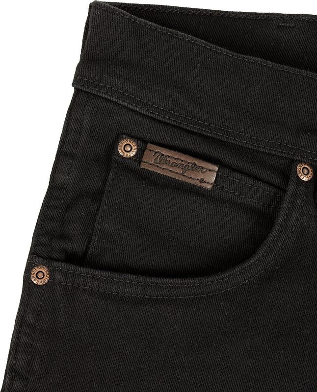 Wrangler - Texas - Jeans - Zwart - 99% Katoen, 1% Elastaan